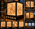 Custom 4-Sided Photo Lithophane Lamp – Personalized Memory Light