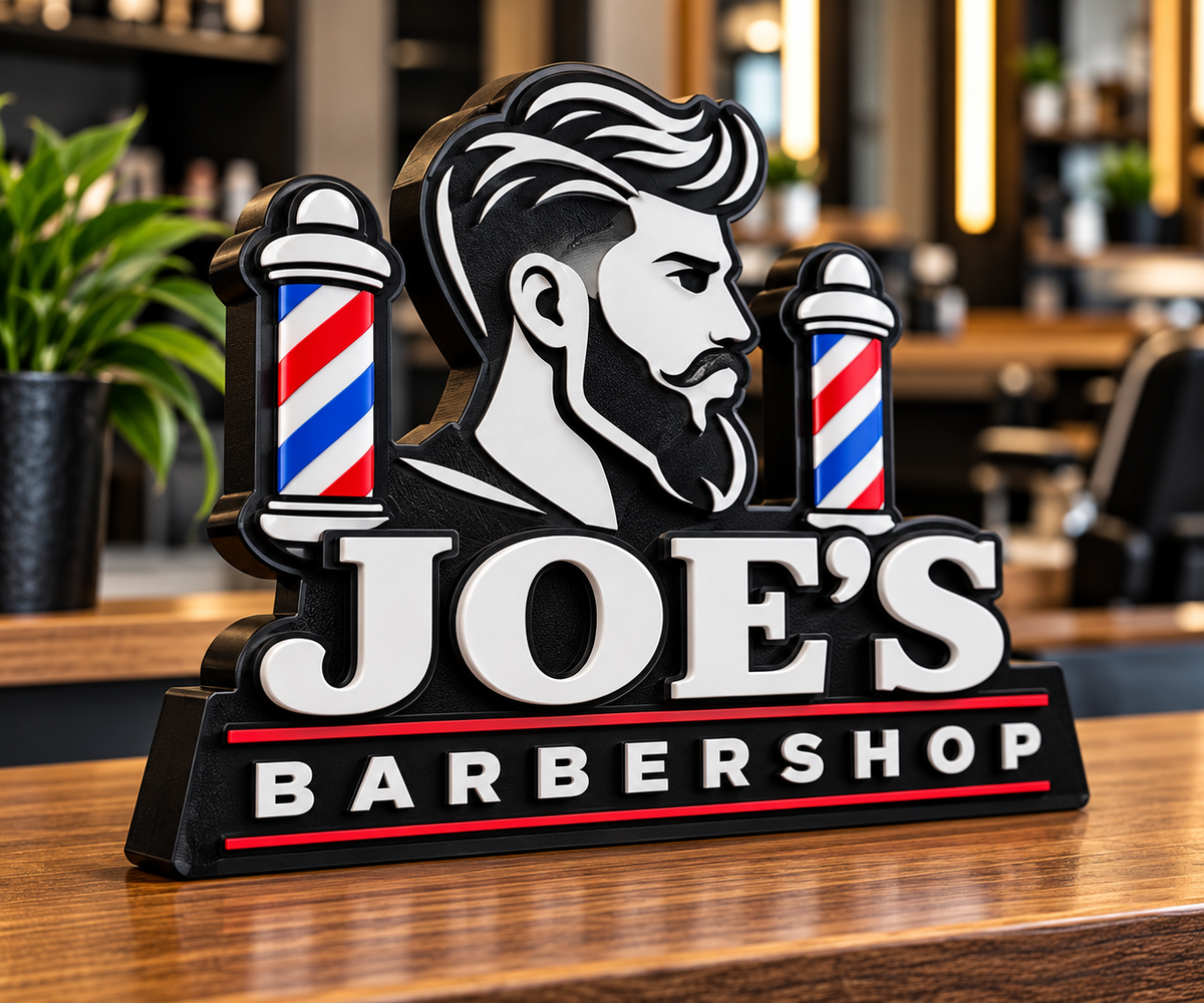 Custom 3D Business Logo Desk Sign – Personalized Company Sign