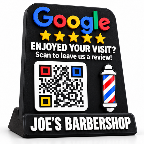 Custom Google Review QR Stand – Personalized Business Sign