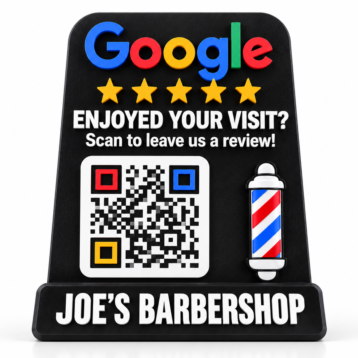 Custom Google Review QR Stand – Personalized Business Sign