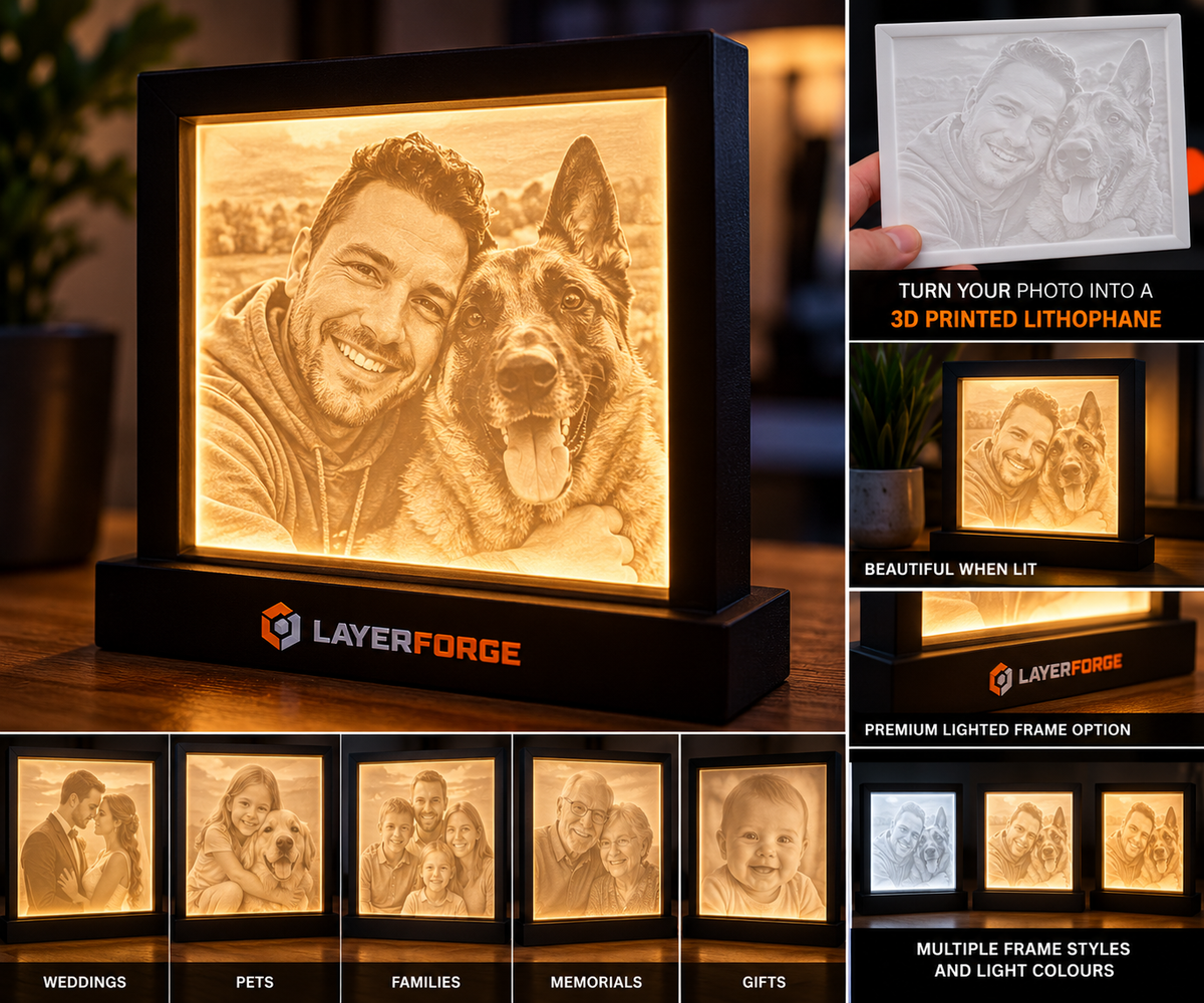 Custom Photo Lithophane – Personalized 3D Printed Light Frame